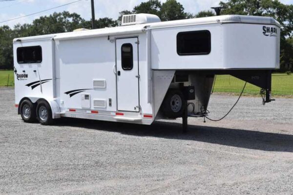 2014 Shadow 7208GLQ 2 Horse Trailer with 8' Short Wall - Image 4