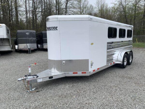 2020 19' CIMARRON BUMPER PULL 6 PEN STOCK TRAILER - Image 2