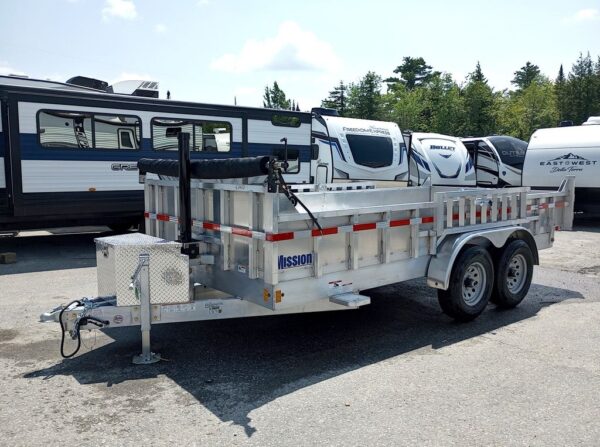 2025 Mission Trailers 7×16 14K Aluminum Hydraulic Dump w/Ramps, HD D-Rings, Barn Doors, Tarp Kit - Image 6