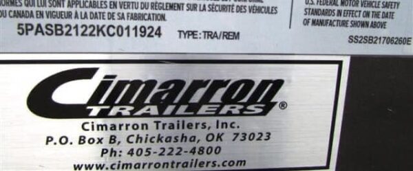 2020 19' CIMARRON BUMPER PULL 6 PEN STOCK TRAILER - Image 19