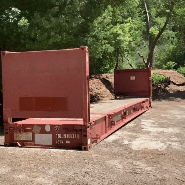 Used 40ft Flat Rack Shipping Container - Image 2